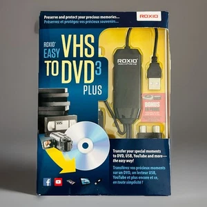 Roxio EASY VHS TO DVD 3 PLUS Converter TRANSFER HOME MOVIES From VHS Hi8 or V8 - Picture 1 of 8