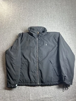 90’s Polo Ralph Lauren Mens XL Harrington Jacket Black Insulated Heavyweight VTG - Image 1 of 4