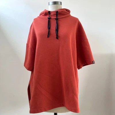 Scotch & Soda Orange Pullover Hoodie Short Sleeve Tunic Sweatshirt medium - Image 1 of 4