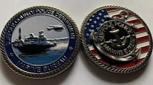 MONETA SFIDA LUCE PORTO UFFICIO MARINO POLIZIA CONTEA SUFFOLK SCPD NEW YORK - Foto 1 di 2