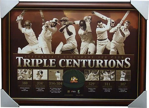 Australia's Legendary 300 Club "The Triple Centurion" OFFICIAL L/E Print Framed - Bild 1 von 1