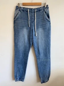 Portmans Cotton Denim Jeans Womens Size 10 Blue Jogger Elastic Waist Drawstring - Bild 1 von 13