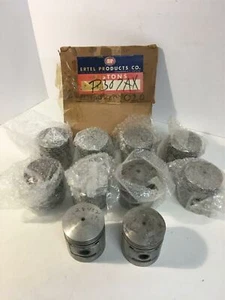 NOS 1936-39 Lincoln Zephyr Pistons (Set of 10) P307AX - +.020 C43 - Bild 1 von 4