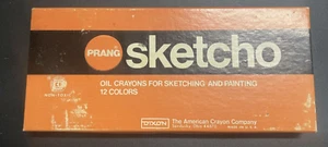 PRANG SKETCHO Oil Crayons--Sketching/Painting-- "AS-IS". Vintage Set Of 12 - Bild 1 von 4