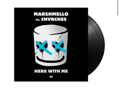 Marshmello Ft. Chvrches ‎- Here With Me 7" Vinyl Record Clear In Hand Ships Fast - Image 1 of 3