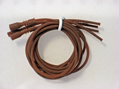 Collar Cordón Silicona Marrón (4) Goma Suave 2mm Cierre a Presión 16" o 18" Foto 1 de 2