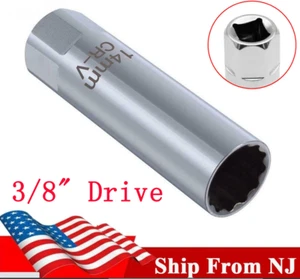 14mm 3/8" Drive 12 point Ignition spark plug socket Magnetic Retainer THIN WALL - Picture 1 of 12