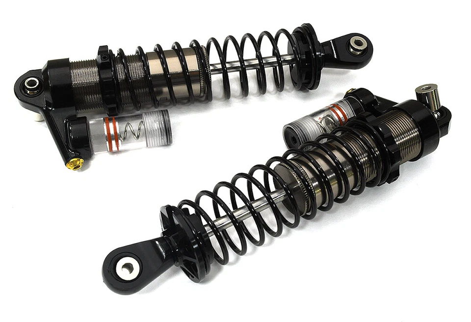 Grey Billet Machined Upgrade Piggyback Shocks Pair for Axial SCX6 Crawler - Image 1 of 1