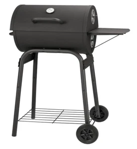 Barrel Charcoal Grill, Large Charcoal Grills with Side Shelf, Outdoor BBQ - Picture 1 of 20