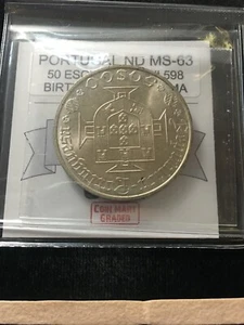 1969 (ND) Portugal, 50 Escudos, Coin Mart Graded**MS-63** KM# 598 - Picture 1 of 8