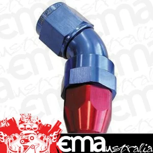 Aeroflow AF572-16D 45 Deg -16AN Full Flow Teflon Hose End Blue 1 Piece Fullflow - Picture 1 of 3