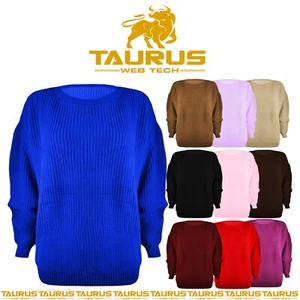 Unisex Oversized Kids Baggy Jumper Knitted Sweater Boy Girls TOP New UK FREE P&P - Picture 1 of 5