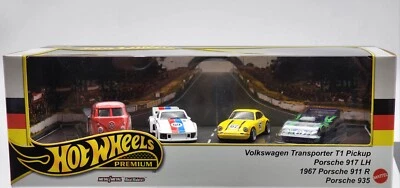 HOT WHEELS PREMIUM 2024 PAQUETE DE 4 PORSCHE 935, PORSCHE 911 R, PORSCHE 917 LH y VW Foto 1 de 4