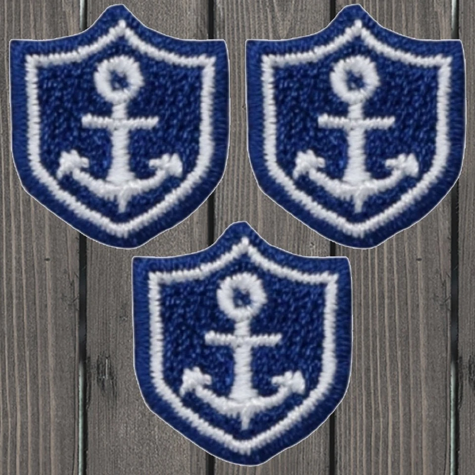 Anchor Embroidered Patch — 3-Pack — Iron On - Image 1 of 1