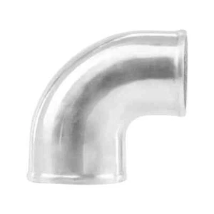 3.5"-3" Polished Cast Aluminum 90 Degree Turbo O.D. Reducer Elbow Pipe Tube 3.5" - Foto 1 di 2