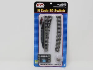 Atlas N Scale Code 80 Standard N Line #4 Right Remote Switch Nickel Silver 2701 - Picture 1 of 2