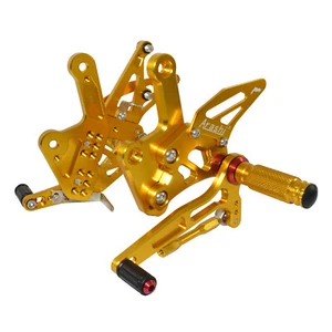 Gold Adjustable Rearset Footrests Foot Peg For KAWASAKI ZX25R ZX4R ZX4RR 2020-24 - Picture 1 of 6