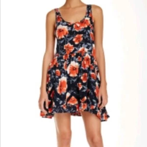 Anthropologie Elodie size M black floral BOHO sleeveless lined ruffle dress - Picture 1 of 11