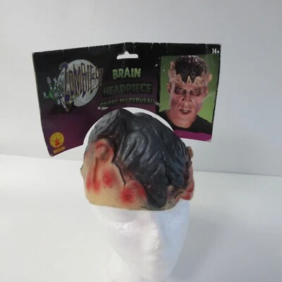 Rubie's Costume Co Zombie Brain Headpiece Costume Halloween rubber head mask - Image 1 of 4