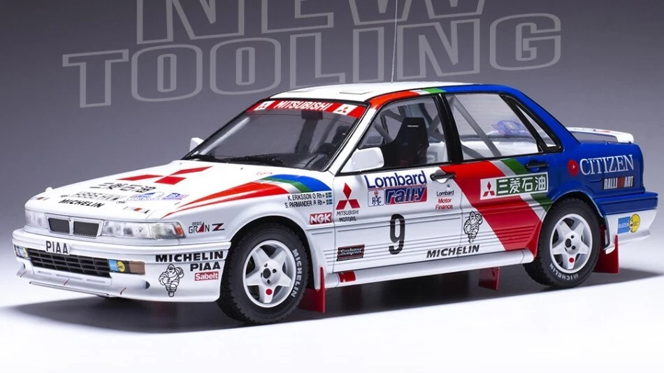 Ixo Model MITSUBISHI GALANT VR-4 N.4 RAC RALLY 1990 VATANEN-BERGLUND 1:18 - Immagine 1 di 1