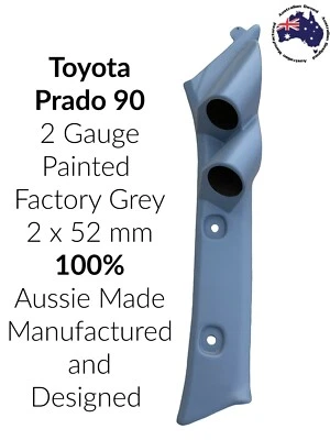 2 Gauge Pillar pod  suit 90 Series Toyota Prado Painted Factory Grey  2 x 52mm - Image 1 of 2