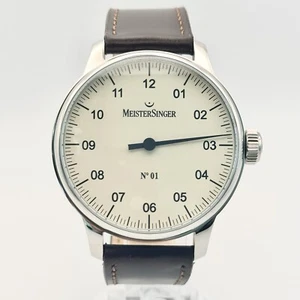 MeisterSinger No. 1 Single Hand 43mm German Ivory Dial - Picture 1 of 5