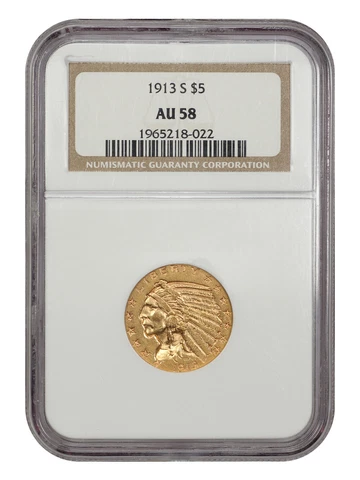 1913-S $5 NGC AU58 Cover