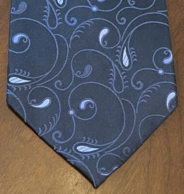 Corbata de cuello Alfani azul hecha a mano 100 % seda para hombre hecha en China Foto 1 de 4