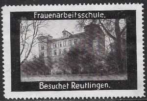 Germany Poster stamp Reklamemarke: 1930s Visit Reutlingen: Women School- cw50.3 - Picture 1 of 1