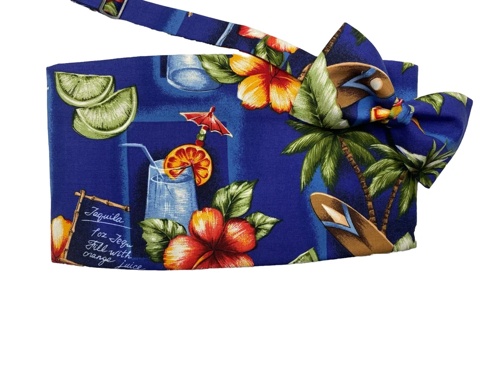 Juego de pajarita y pajarita vintage de vacaciones hawaianas Foto 1 de 1