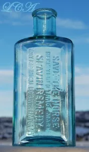 SELTENE antike Flasche SAVE THE HORSE Heilmittel Troy Chem Co Binghamton New York NY - Bild 1 von 5