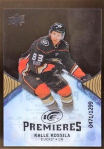 2017-18 UD Ice Hockey "Premiers" Kalle Kossila 471/1299 DUCKS