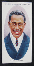 1936 LAMBERT BUTLER CIGARETTES CARD DANCE BAND LEADERS #2 CAB CALLOWAY JAZZ USA