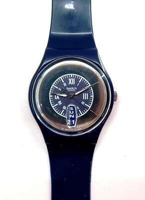 NEW Swatch Watch BLAUER GN707 with Case and Papers 1995 NOS Gents - Image 1 of 4