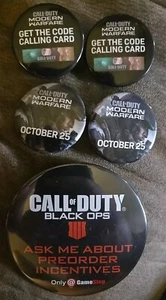 Menge 5 Call Of Duty Gamestop Exklusive Pinback Buttons - Bild 1 von 2