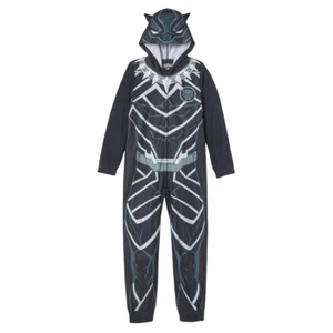 Boys Marvel Black Panther Blanket Sleeper Black Size XS - Picture 1 of 3