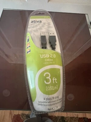 Ativa USB 2.0 Cable – 3 ft. A plug/B plug - Image 1 of 4