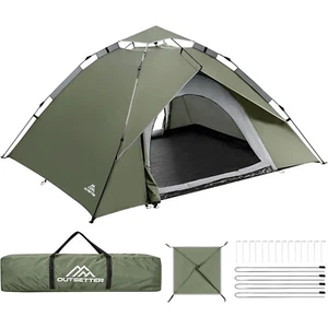 Instant Pop Up Camping Tent Hiking Waterproof Dome Festival 4 Seasons 3-4 Person - Picture 1 of 7