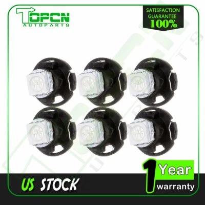 6X Ultra White T5/T4.7 Neo Wedge LED Bulb HVAC Heater Climate Control Light Lamp - Image 1 of 4