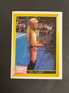 RARE 1993 Merlin WWF Sticker Card #188 Luna Vachon wwe action packed rookie