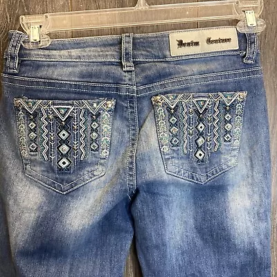 Smith Denim House Donna Jeans Bedazzled Jeans Blu Skinny Taglia 5 (27 X 29) • 17.24€