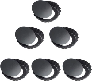 Quiche Pans,Mini Tart Pan with Removable Bottom,Non Stick Small Pie Tins for Bak - Picture 1 of 12