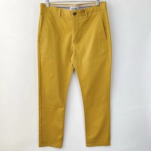 Acne Studio Men ROC Satin chino pants, mustard yellow, Size 32-33 K41 - Picture 1 of 12