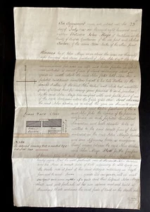 Antique Handwritten Agreement about a Boundary Wall In Foulsham , dated 1818 - Picture 1 of 5