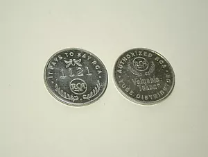 1960er RCA Radio TV Röhre zahlt zu sagen autorisierter Händler wertvolle Medaille Münze - Bild 1 von 1