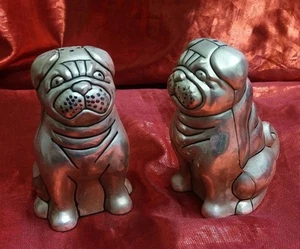 Godinger Pug Salt and Pepper Shaker Set 3" tall - Picture 1 of 8