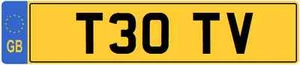 TV INITIALS  Private CHERISHED Registration Number Plate OTV - Picture 1 of 1