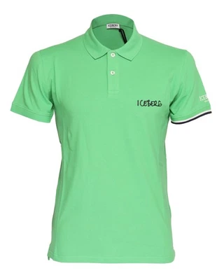NUEVO CON ETIQUETAS ICEBERG POLO Camisa Ropa de Playa Verde Algodón Piqué Lujo S Foto 1 de 2