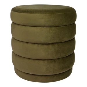 NEW Cafe Lighting Demi Stool Olive Velvet - Picture 1 of 5