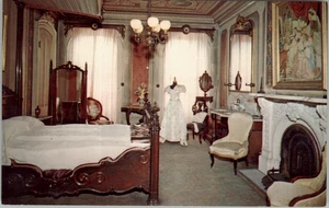 Portland ME Maine Master Bedroom Of Victoria Mansion cartolina d'epoca lavabo - Foto 1 di 2